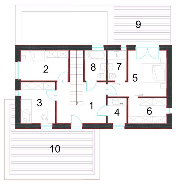 Piętro 1 projektu Charyzmatyczny D17