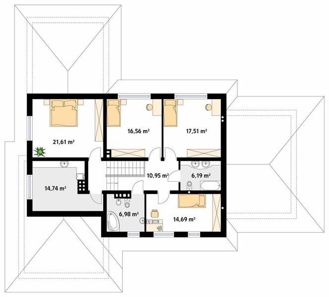 Piętro 1 projektu Bursztyn 2