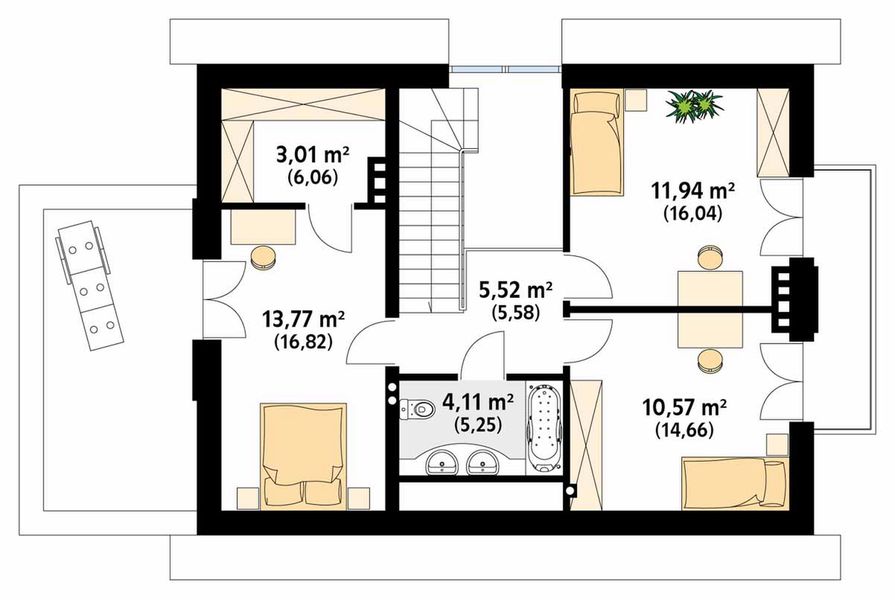 Poddasze projektu Kawka 4