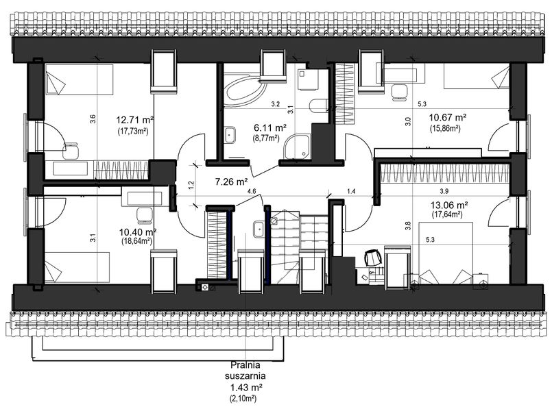 Poddasze projektu Domidea 58 dG w2