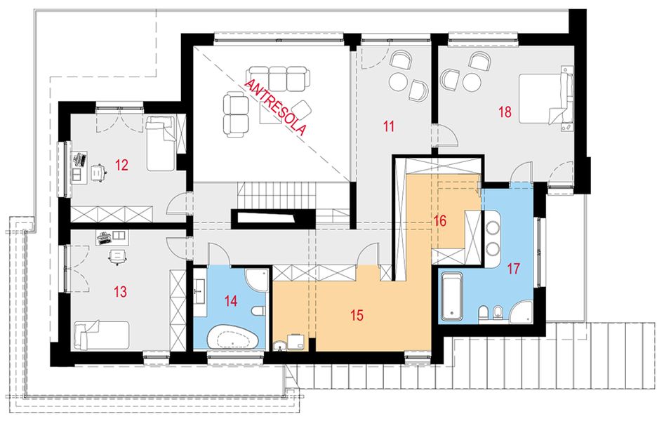 Piętro 1 projektu Importunus I G2