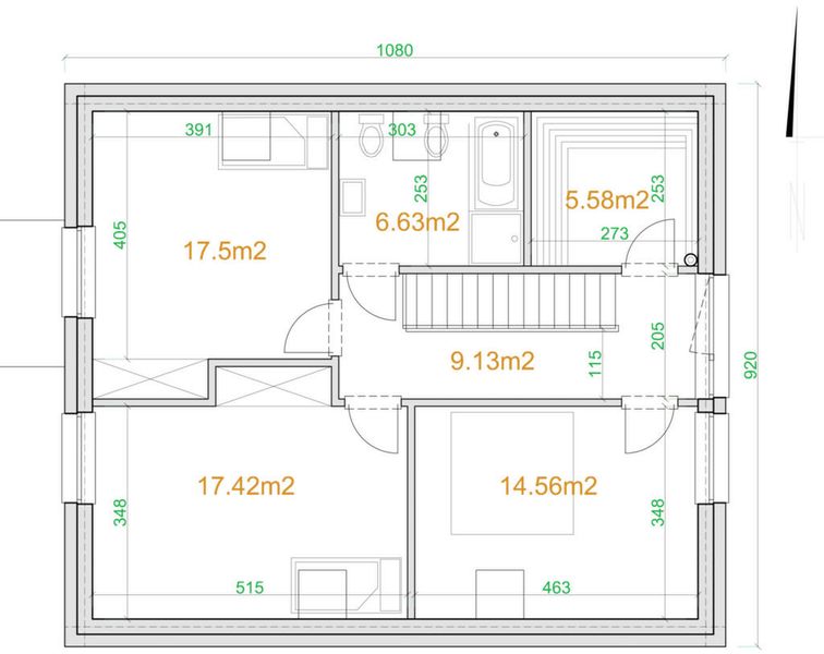 Poddasze projektu eko Typowy 18