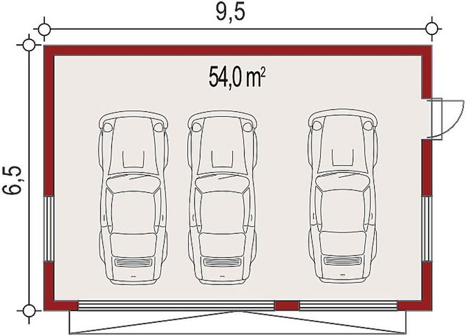 Parter projektu APG 2E garaż