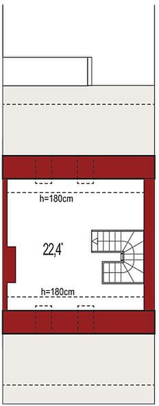 Poddasze projektu Katrina Gold segment prawy