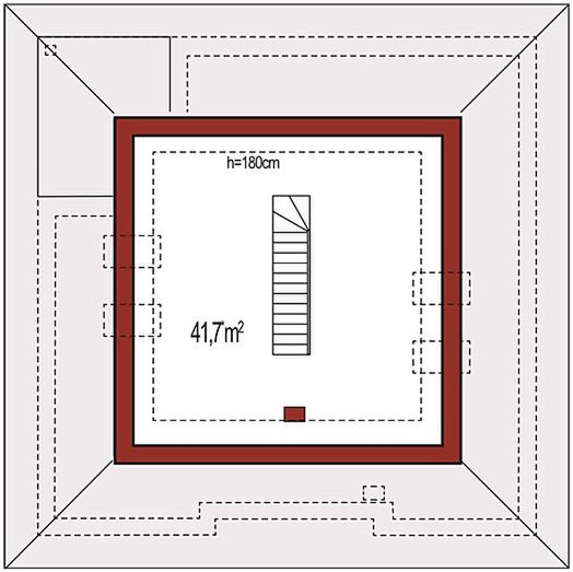 Poddasze projektu Bella A