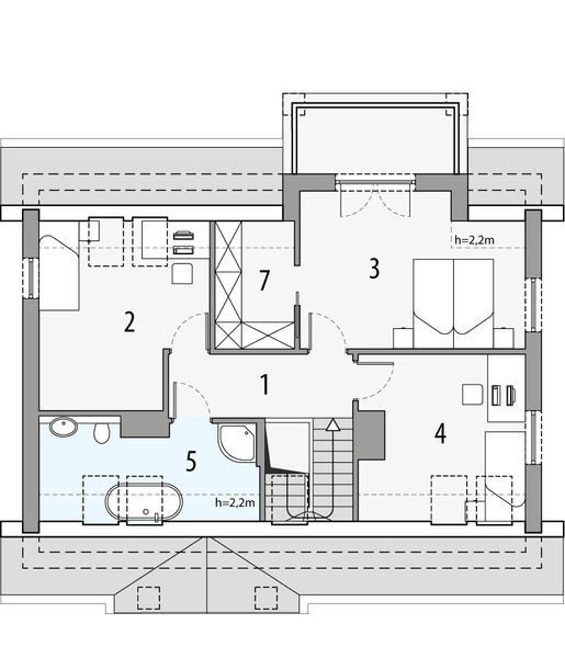 Poddasze projektu Słoneczko 2A