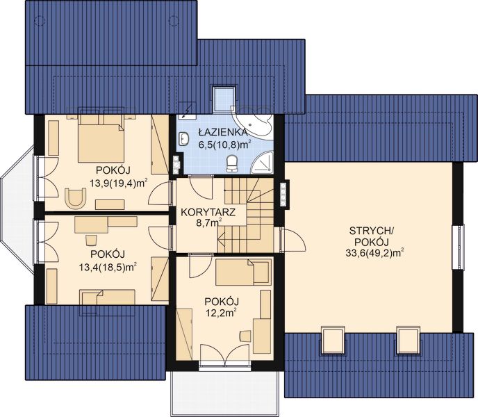 Poddasze projektu APS 261 + 2G