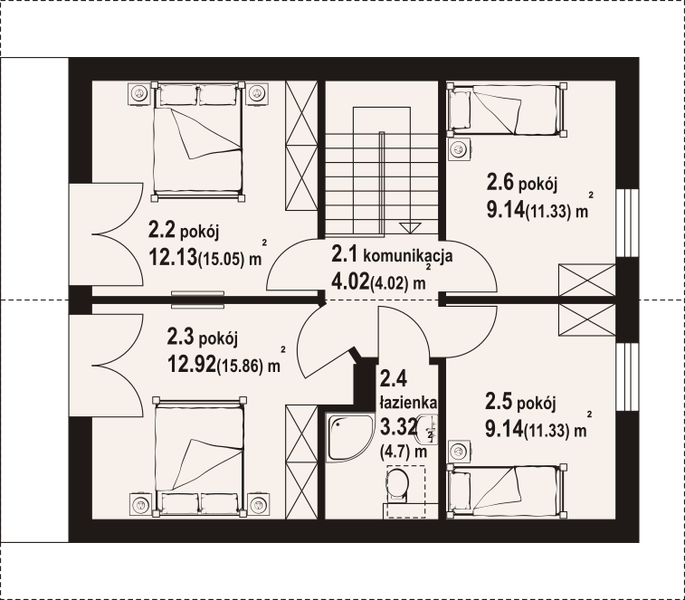 Poddasze projektu Bartne 19