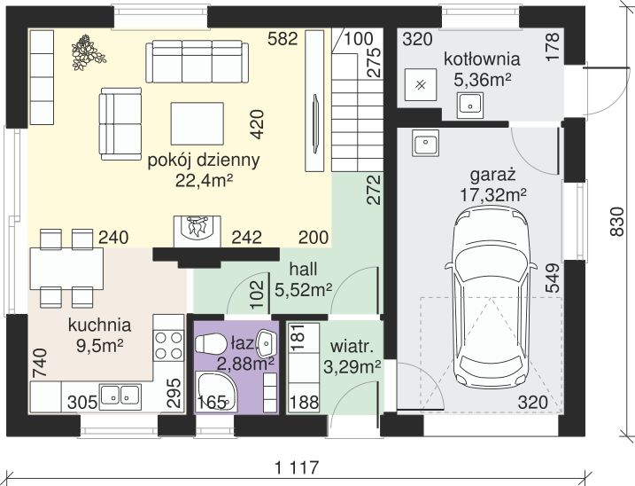 Parter projektu Dom przy Alabastrowej 21 N