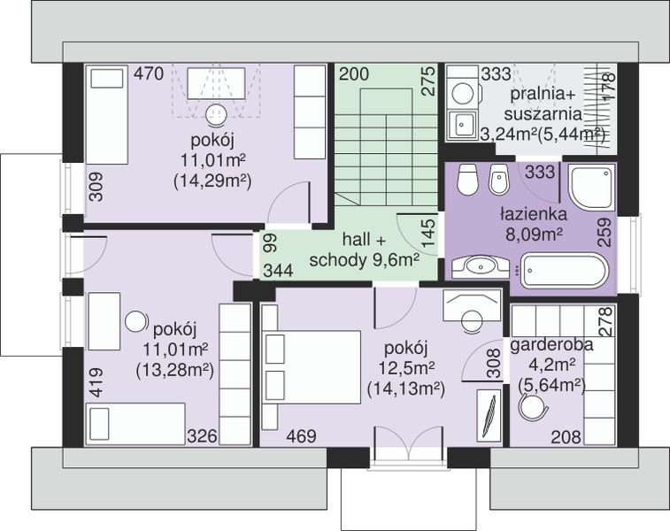 Poddasze projektu Dom przy Alabastrowej 21 N