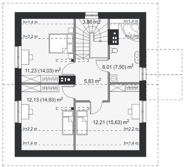 Poddasze projektu Montieri Termo