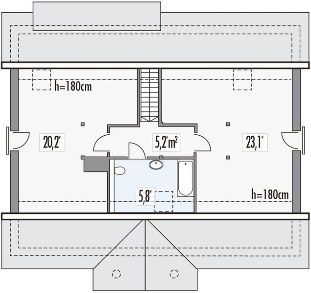 Poddasze projektu Sielanka 100 2a0g