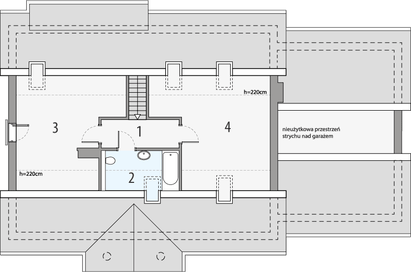 Poddasze projektu Sielanka 100 2a2g