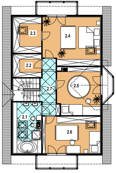 Poddasze projektu A-144 Dom szkieletowy