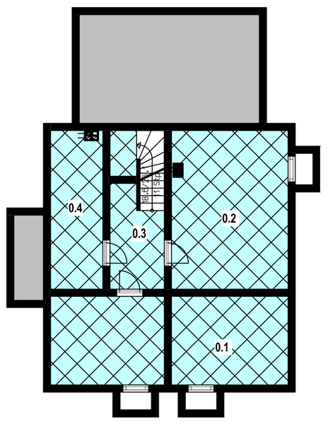 Piwnica projektu A-143 Dom warszawska szkieletowy