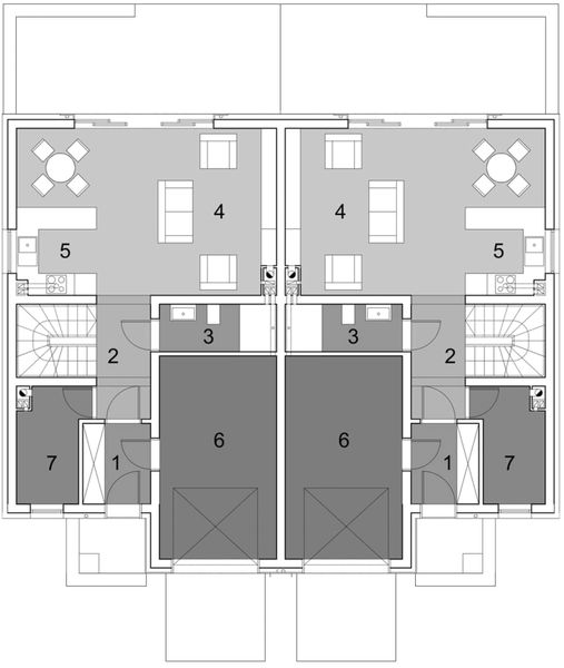 Parter projektu Eco 12 dwulokalowy
