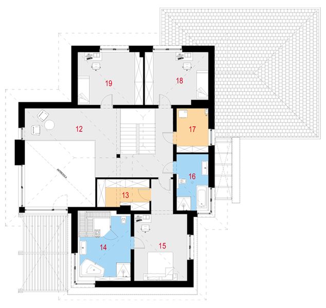 Piętro 1 projektu Sumptuosus I G2