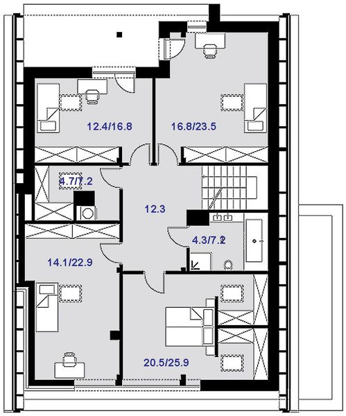 Poddasze projektu Porto