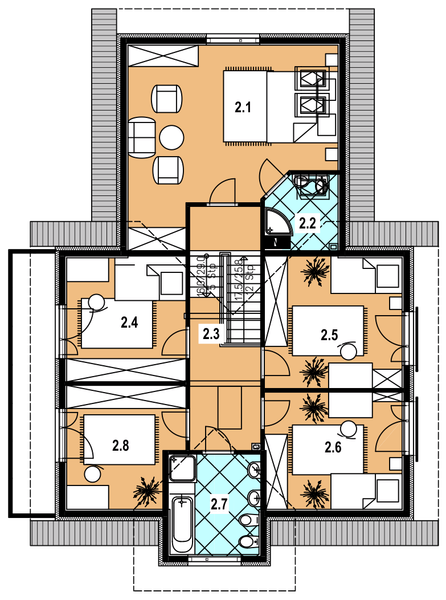 Poddasze projektu A-147 Dom szkieletowy
