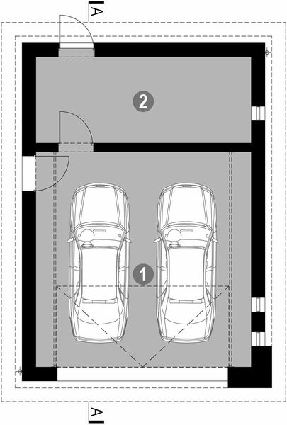 Parter projektu Garaż HomeKoncept G 04
