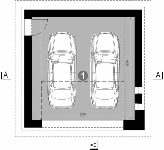 Parter projektu Garaż HomeKoncept G 03