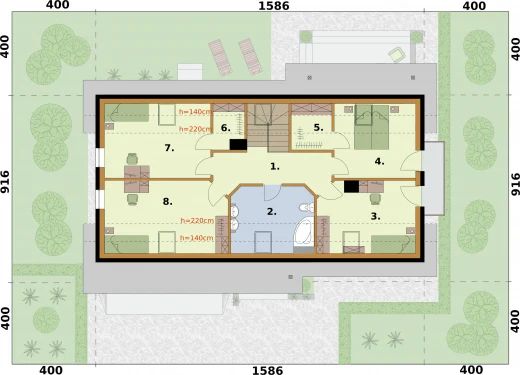Poddasze projektu Lamia 3 szkielet drewniany