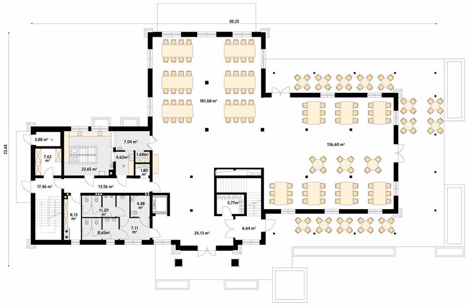 Parter projektu Świerszcz Pensjonat, Hotel, Dom weselny