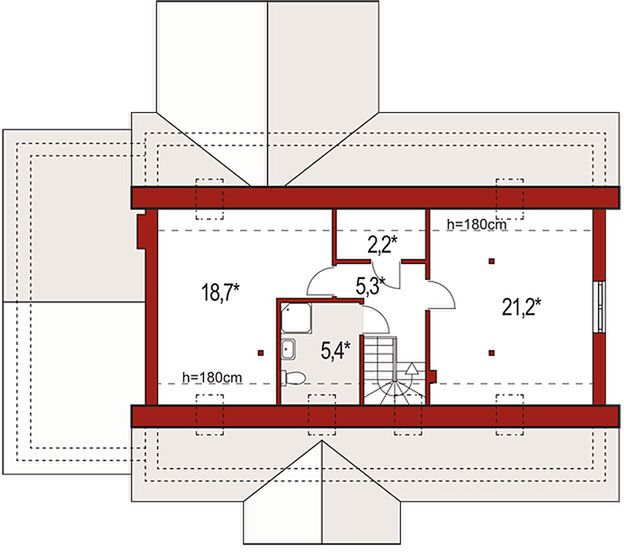 Poddasze projektu Anita Nova A