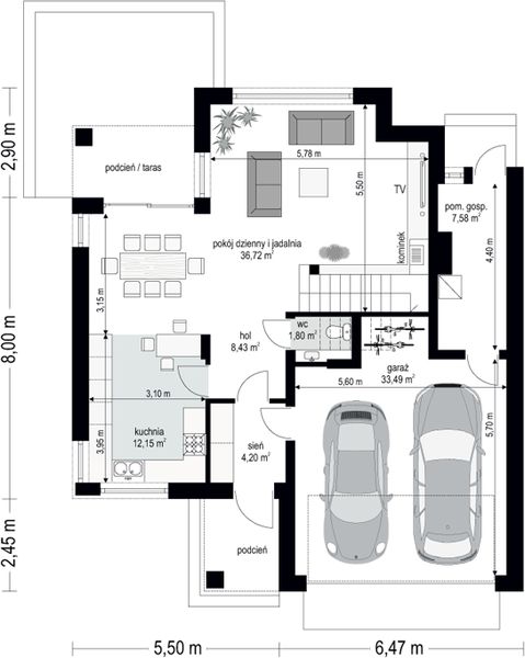 Parter projektu Szmaragd 6 wariant B