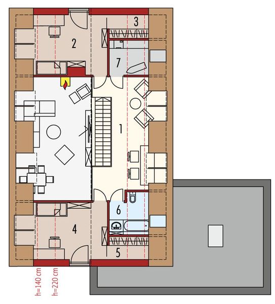 Poddasze projektu Daniel V G2 energo plus