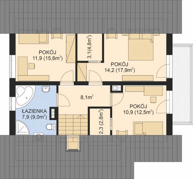 Poddasze projektu APS 286