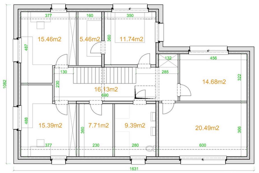 Piętro 1 projektu eko Typowy 29