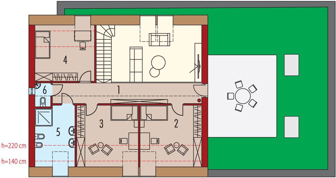 Poddasze projektu EX 18 G2 energo plus