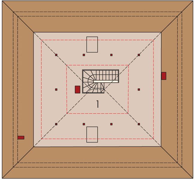 Poddasze projektu Flori III (30 stopni)