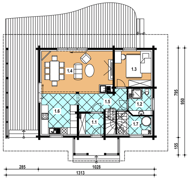 Parter projektu A-149 Dom szkieletowy