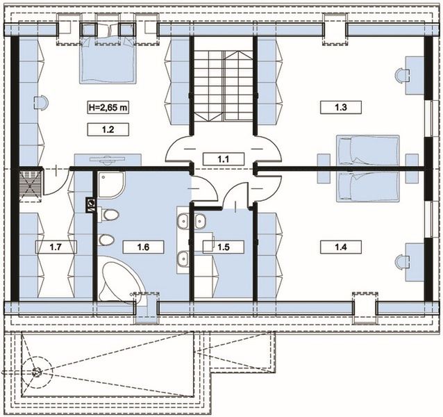 Poddasze projektu Iryd