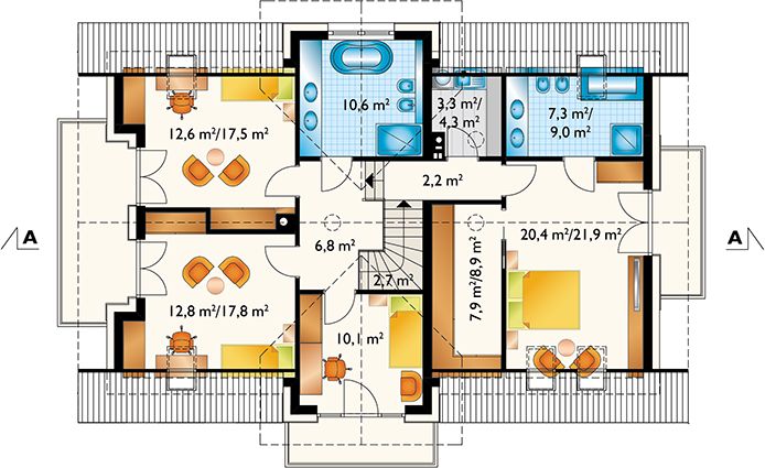 Poddasze projektu Lazuryt As (1612)
