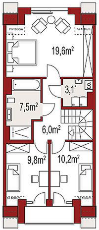 Poddasze projektu Diana 2 segment środkowy