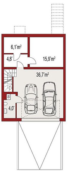 Piwnica projektu Ania segment środkowy