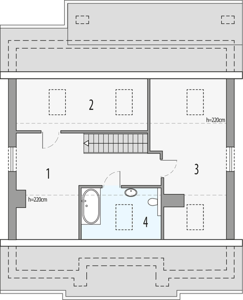 Poddasze projektu Małgosia 2DD