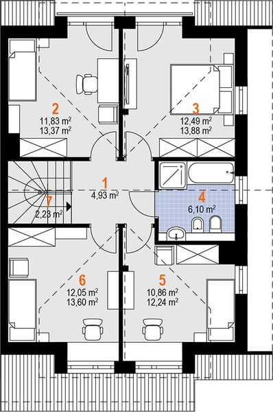 Poddasze projektu Lila 2 Duo (1624)