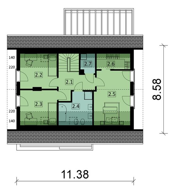 Poddasze projektu KA39 SZ