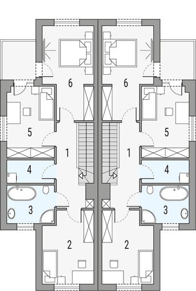 Piętro 1 projektu Fenix - bliźniak