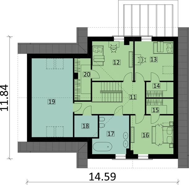 Poddasze projektu KA52 SZ