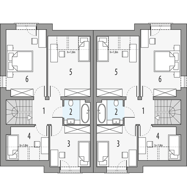 Poddasze projektu Feliks - bliźniak LLL