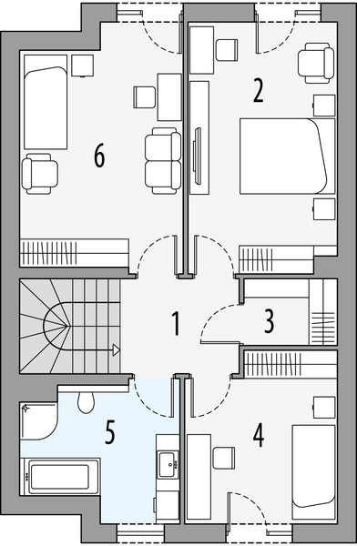 Piętro 1 projektu Oskar A