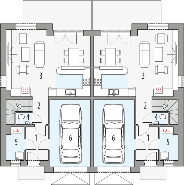Parter projektu Feliks - dwulokalowy LLL