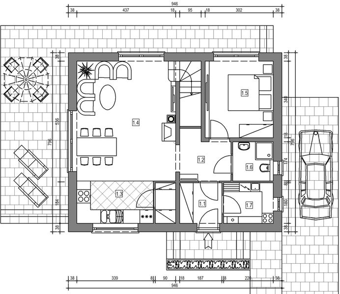 Parter projektu Domek Nieduży MINI ET (010 ET MINI)