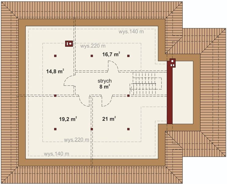 Poddasze projektu Domena 121 A