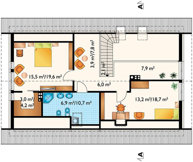 Poddasze projektu Modrzyk Max (1633)